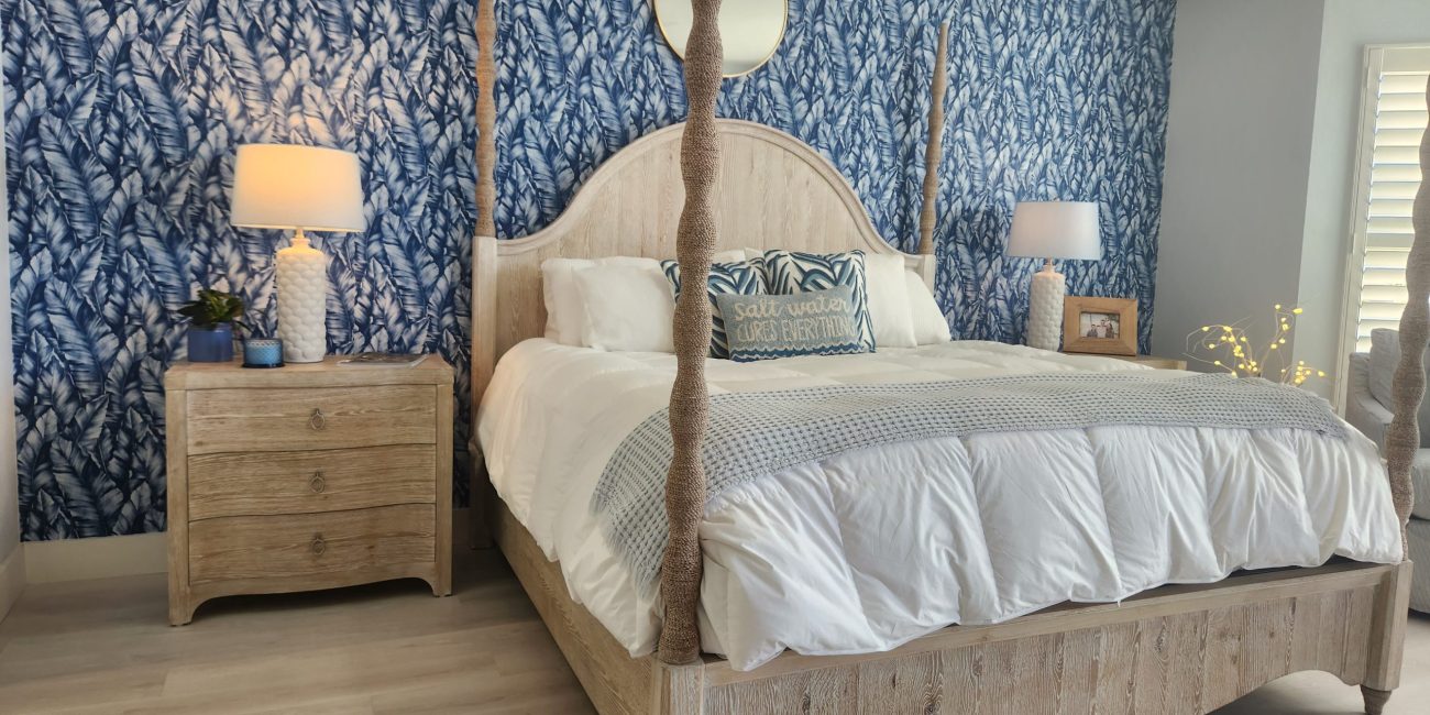 Luxury bedroom remodel in Naples, FL with custom design, premium finishes, and professional project coordination by Steele Design Solutions.