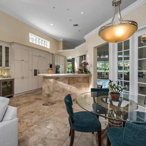 Custom kitchenette designed by Steele Design Solutions in Naples, Florida.